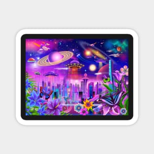 Cosmic City Lights Magnet