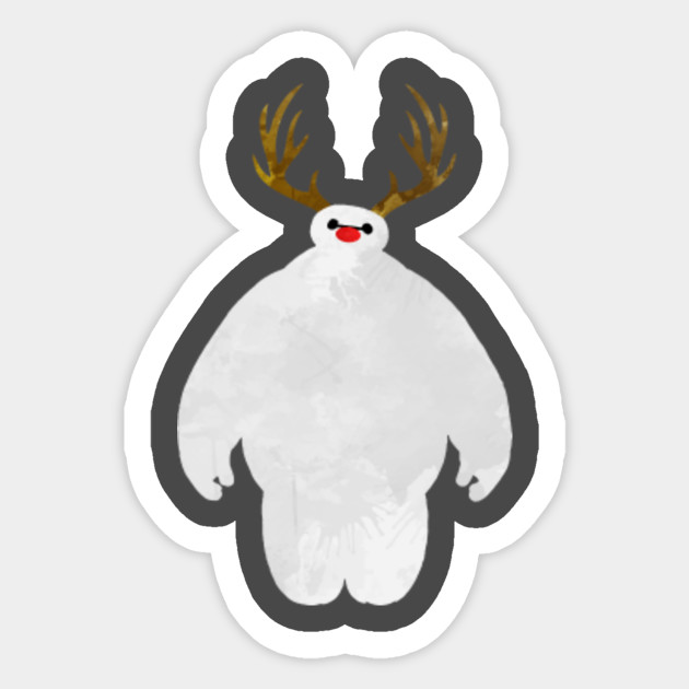 Christmas Inspired Silhouette Baymax Sticker Teepublic