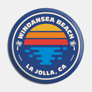 Retro Windansea Beach La Jolla California Vintage Beach Surf Emblem Pin