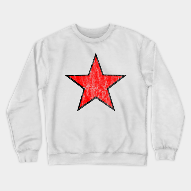 red sweatshirt with white stars