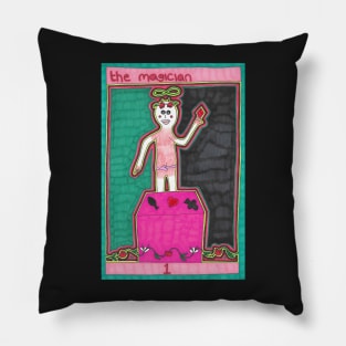 The Magician. Tarot. Outsider Art Pillow