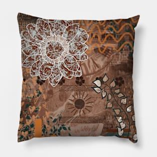 Abstract Mixed Media Pillow