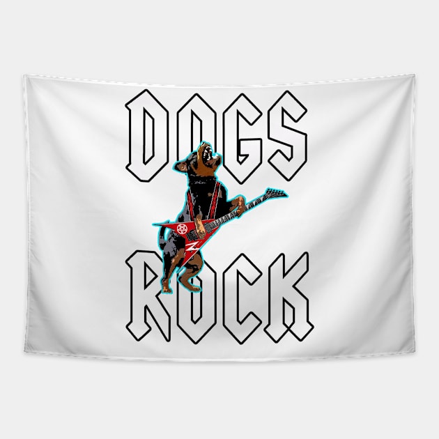 Dogs Rock #4 Tapestry by SiSuSiSu