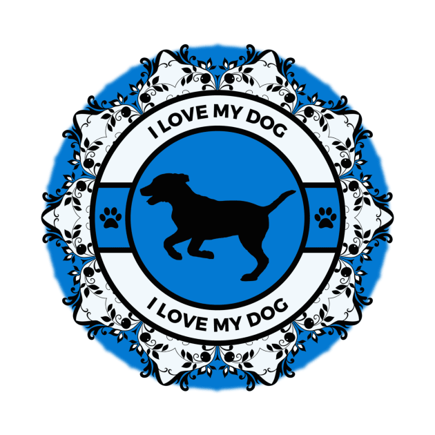 Royal Blue I Love My Dog by Designs_by_KC