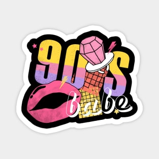 90s Babe Retro Groovy Design Magnet