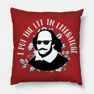 Cool Shakespeare - I Put the Lit in Literature (Red Version) Pillow