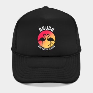 Aruba One Happy Island Aruba Island Flamingo Hat