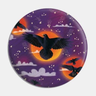 Ravens & Blood Moon Pin