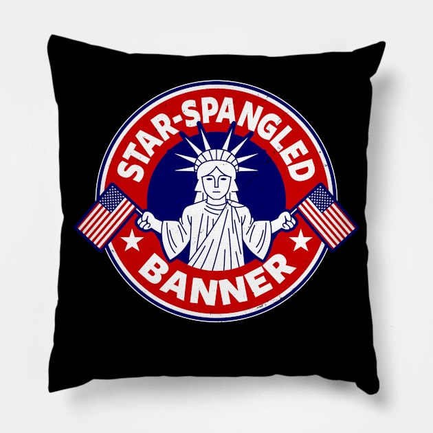 Star-Spangled Banner 4th Of July Independence Day Slogan Pillow by BoggsNicolas