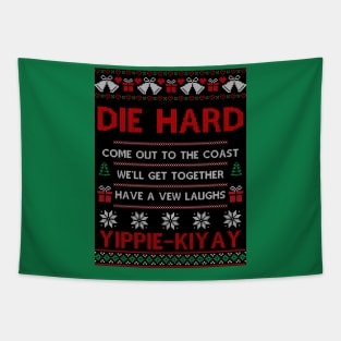 Die Hard Ugly Christmas Sweater Tapestry