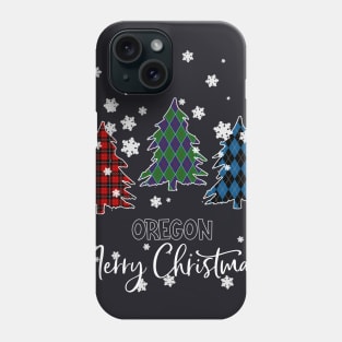 Oregon Merry Christms Buffalo Plaid Xmas Tree  Phone Case