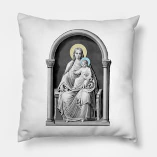 Our Lady Mother of God Mary and the Child Jesus Christ Pillow