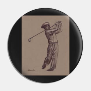 Ben Hogan - pencil drawing of the great golf master Pin