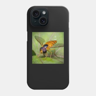 Unique and organic photo of a beautiful hoverfly Phone Case