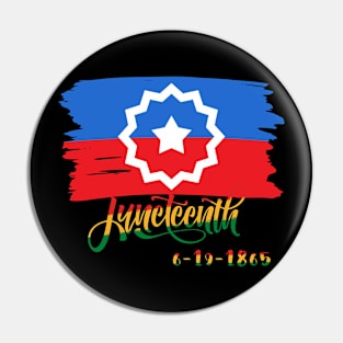 Juneteenth Flag Freedom June 19th Celebration Men Women Kids Pin