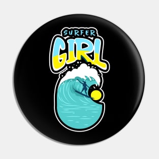 SURFER Girl Surf Life Pin