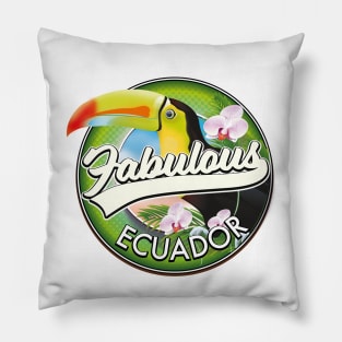 Explore fabulous Ecuador logo Pillow