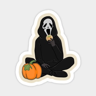 Ghostface eating pursburry pumpkin cookie Magnet