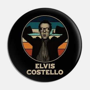 retro Elvis Costello Pin