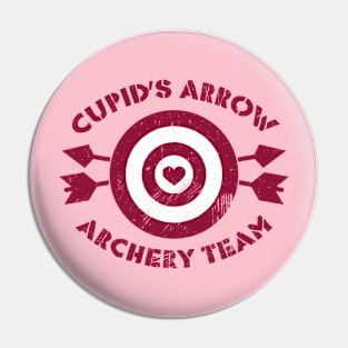 Cupid's Arrow Archery Team Valentines Day Love Pin