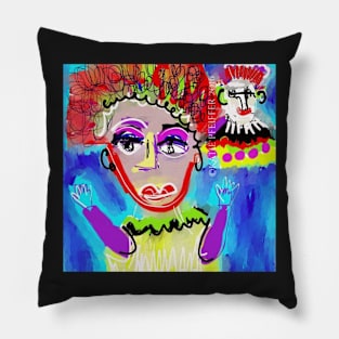 Clown Pop Art Pillow