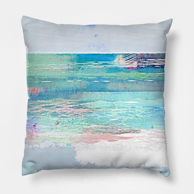 Ocean Waves Abstraction Pillow by Urban_Vintage