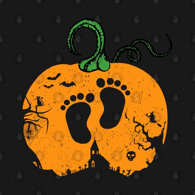 Halloween Pregnancy Announcement Maternity Baby Feet by Sleazoid