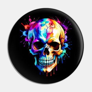 Skull Design in vibrant vector Style Pin