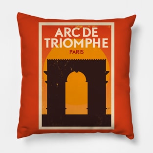 Paris Poster Design Pillow