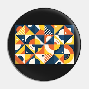 Retro Mosaic Pattern Pin