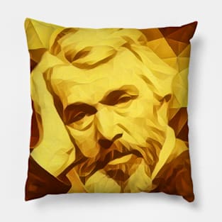 Thomas Carlyle Golden Portrait | Thomas Carlyle Artwork 12 Pillow