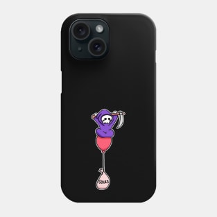 Cute Pocket Grim Reaper with Balloon Kawaii Phone Case