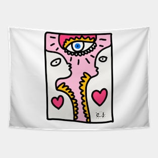 Pink Love Universal Graffiti Love Tapestry