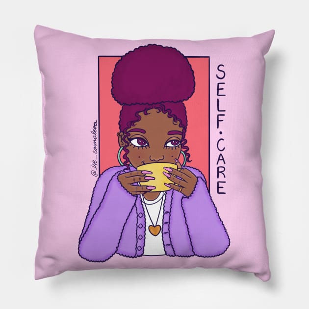 Self care Pillow by @isedrawing