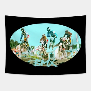 bmx race racing Tapestry