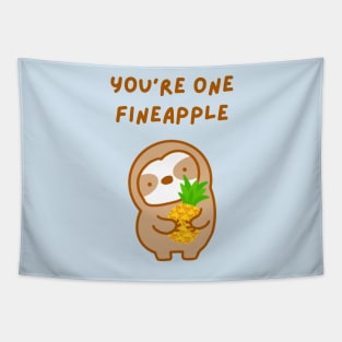 You’re One Fineapple Pineapple Sloth Tapestry