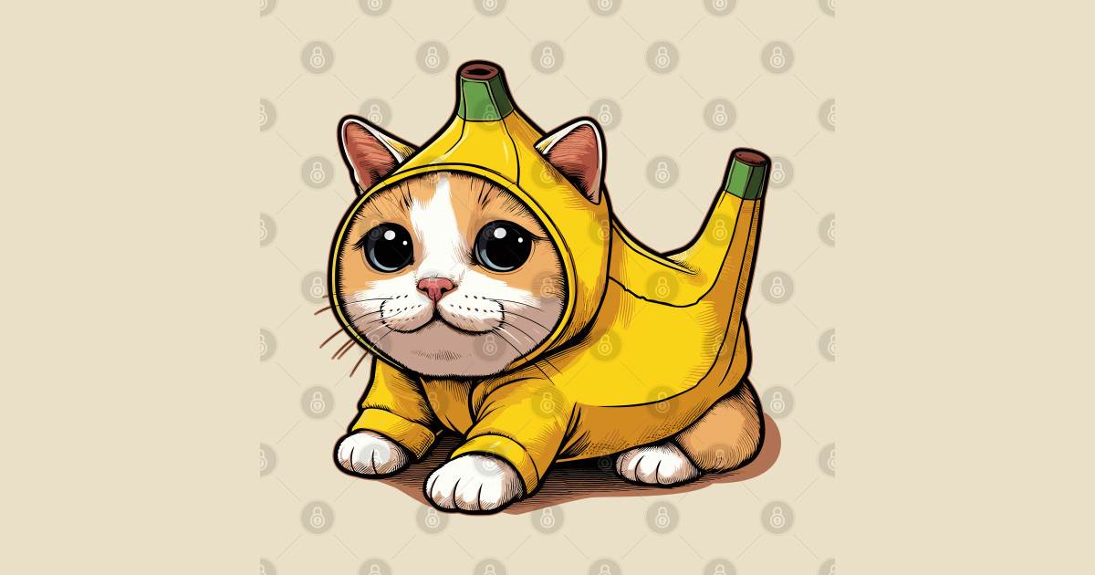 nana cat Banana Cat TShirt TeePublic