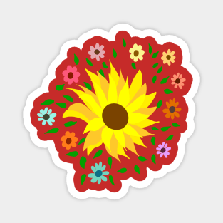 Flowers in a Garden Magnet