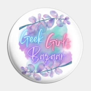 Geek Girls Bazaar Floral Logo - Official Merch Pin