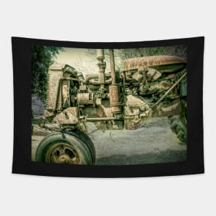 Country Time Memories Antique Tractor photograph Tapestry