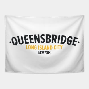 Sleek Queens Bridge Logo - Elevate Your Love for Long Island City Tapestry