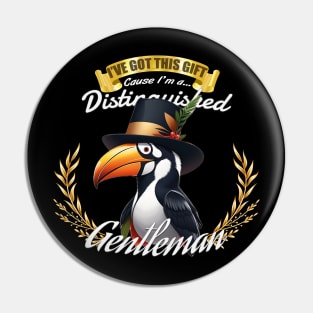 The Distinguished Tucan Gentleman Pin