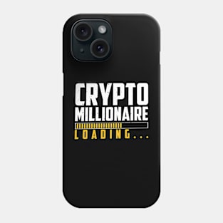 crypto millionaire loading Phone Case