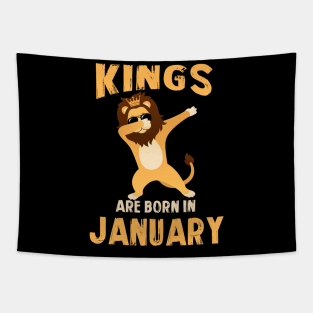 Cute King Are Born In January T-shirt Birthday Gift Tapestry