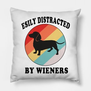 easily distracted by wieners Pillow