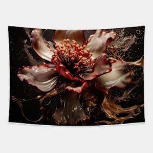 Fluid Blossom Art 3D Digital Art Tapestry