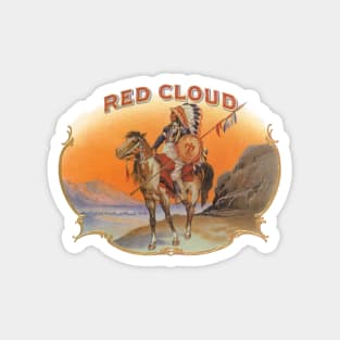 Vintage Red Cloud Cigar Label Magnet