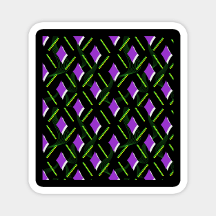 Geometric purple pattern Magnet