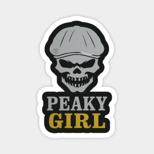 Newsboy Skull Girl Magnet