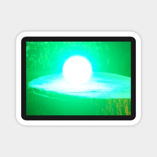 Enchanted Glowing Green Sphere Magnet